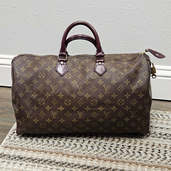 Louis Vuitton Handbags - Authentic Rare 80s Louis Vuitton Speedy 40 Monogram With Lock & Key | Customized